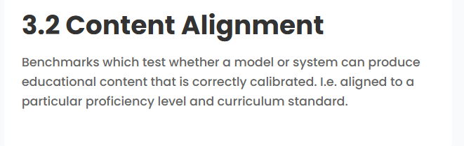 content alignment