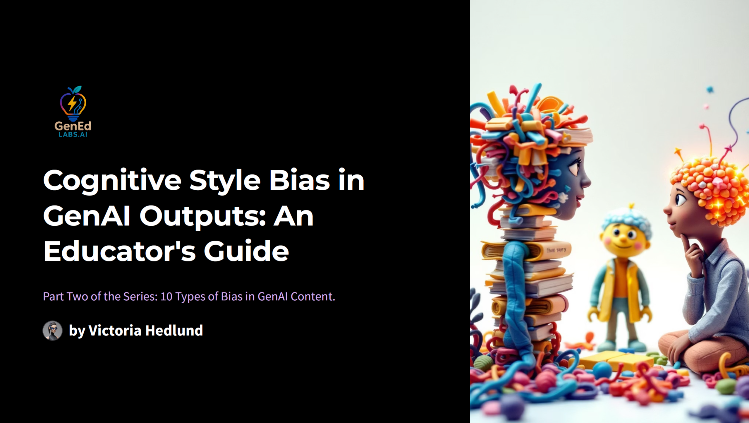 Cover for the Cognitive Styles with two children and a teacher. Their brains are alive with nodes and electricity